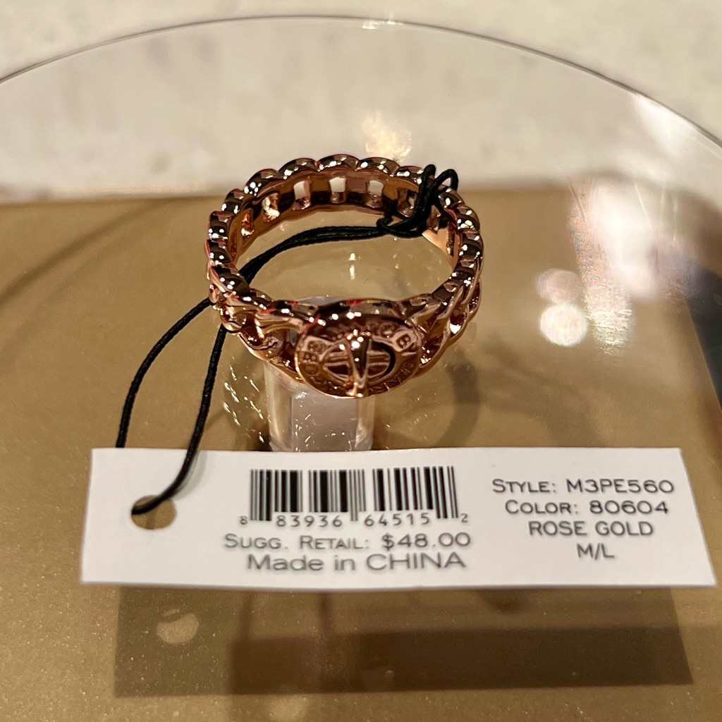 Marc By Marc Jacobs Radiant Rose Gold Ring Nwt 40$
